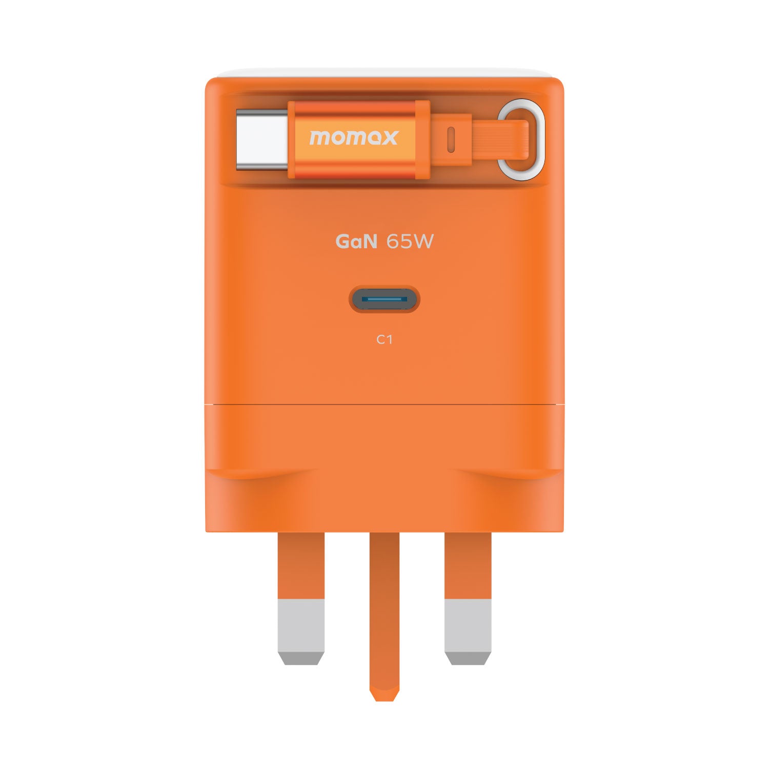 شاحن حائط Momax 1-Charge GaN مع كيبل USB-C مدمج بقدرة 65 واط شاحن حائط Momax 1-Charge GaN مع كيبل USB-C مدمج بقدرة 65 واط